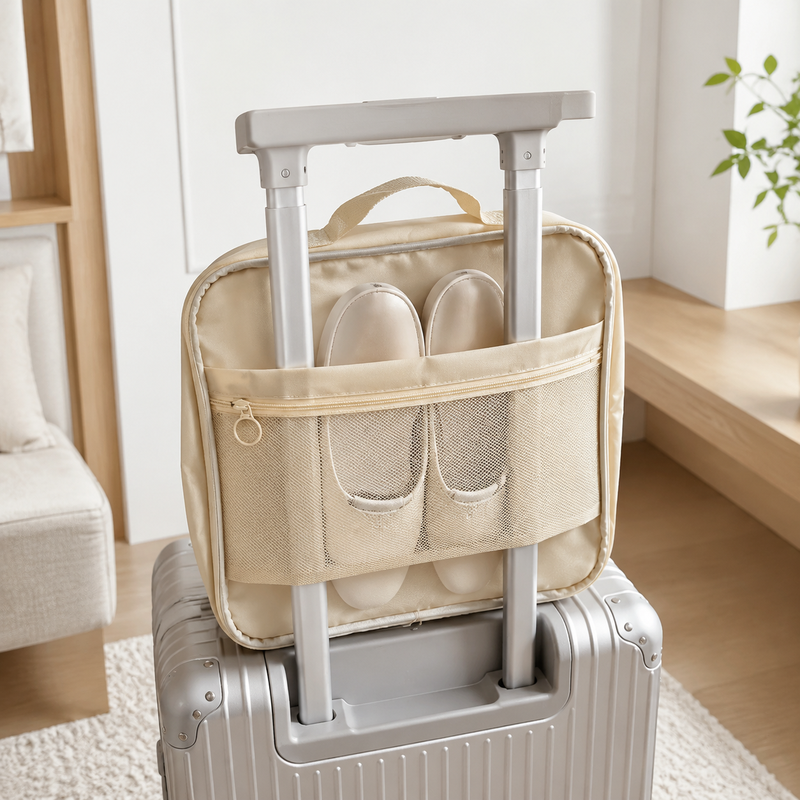 Travel Shoe Organizer Bag, Foldable Luggage Shoe Pouch for Suitcases