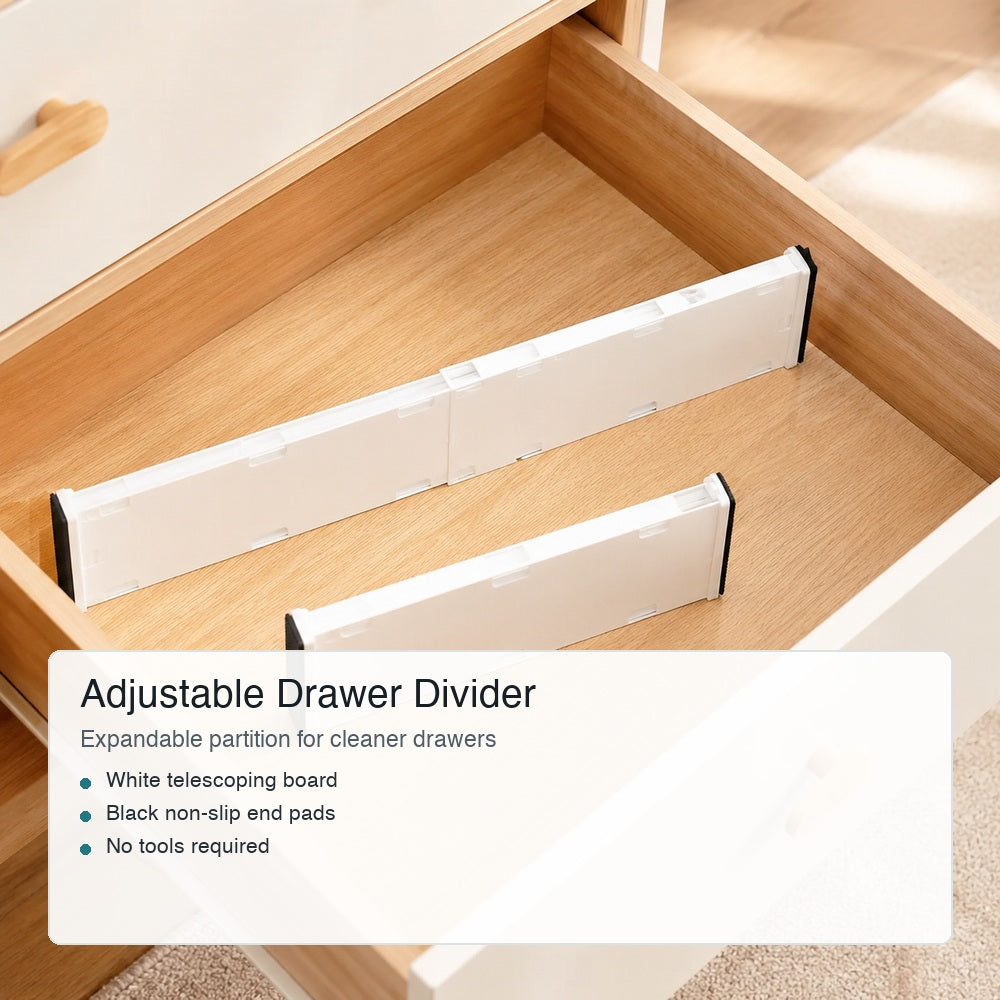 Adjustable drawer divider overview