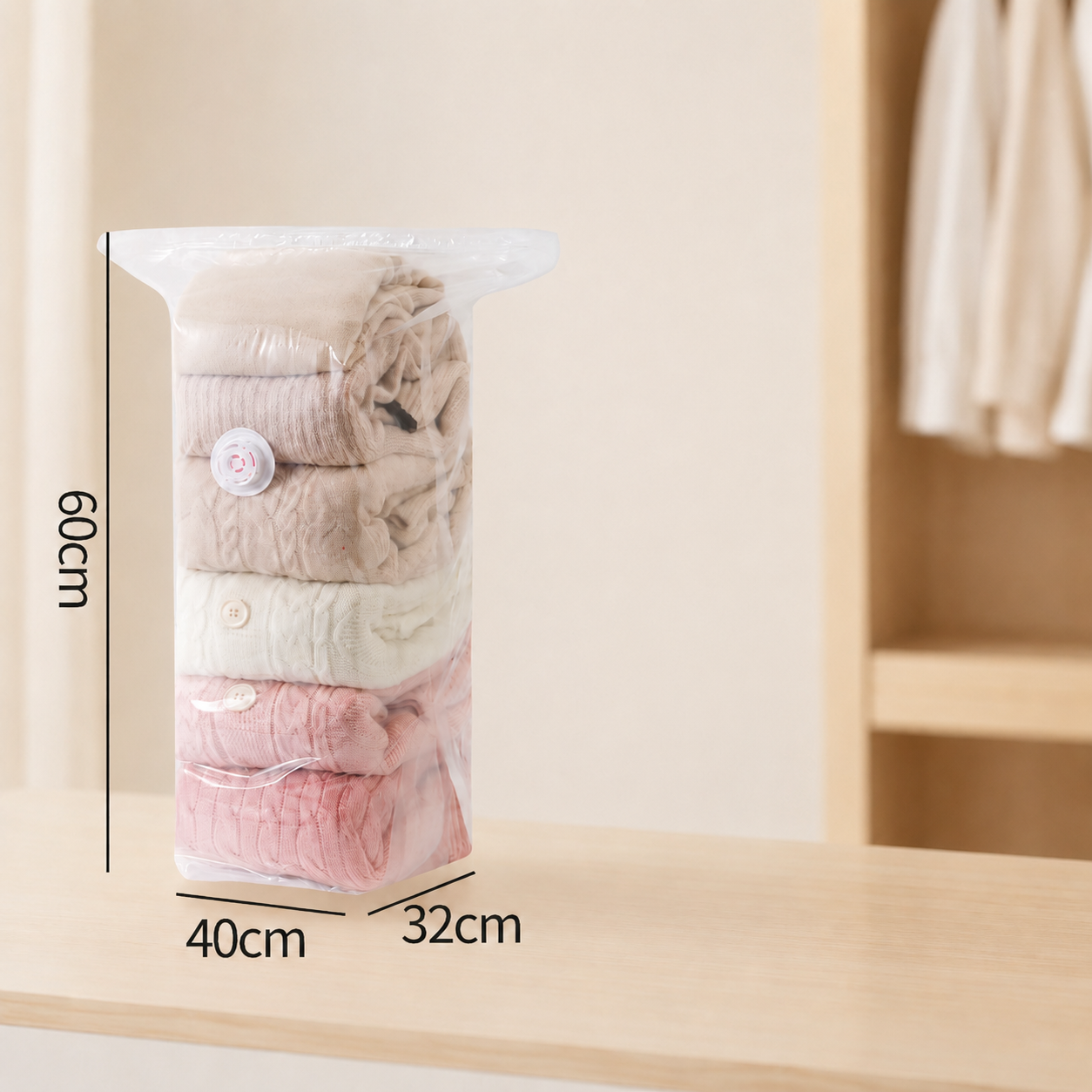 No-Pump Compression Storage Bags, Roll-Up Space Saver Bags for Clothes & Bedding