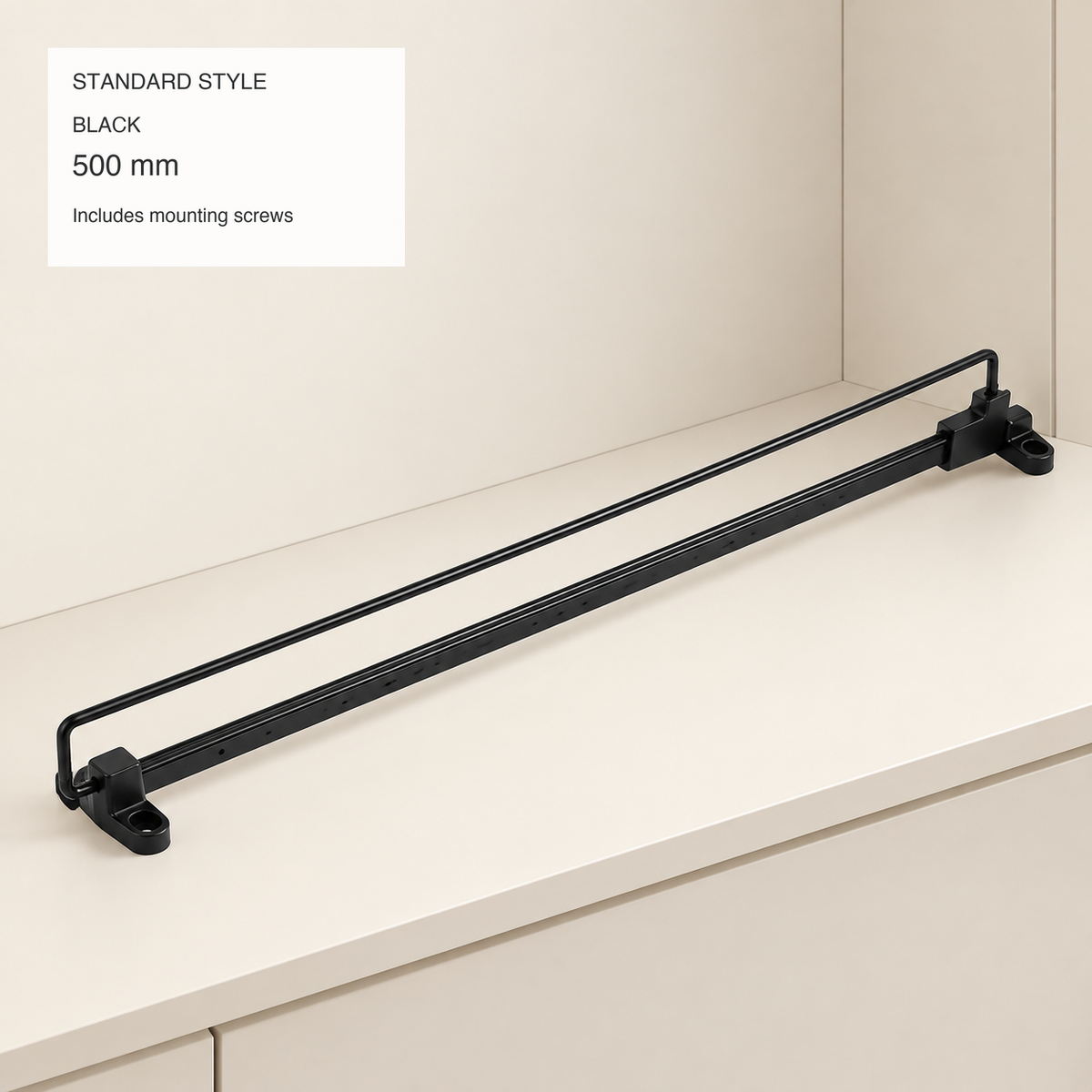 Pull-Out Wardrobe Clothes Rail — Adjustable Chrome Closet Organizer