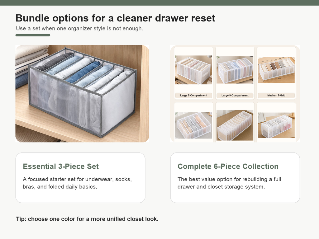 Best value set guide for breathable mesh drawer organizer bundles