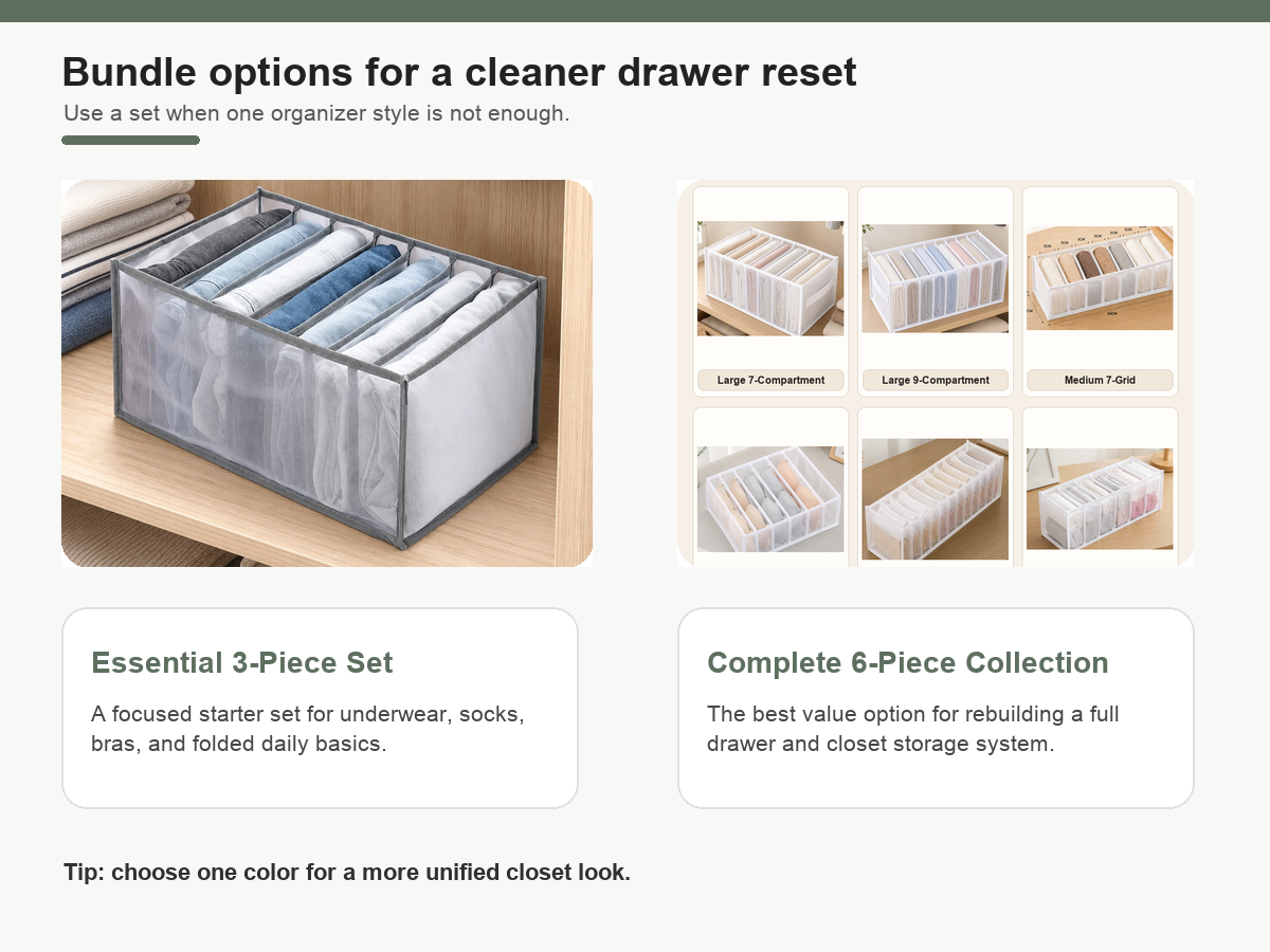 Best value set guide for breathable mesh drawer organizer bundles
