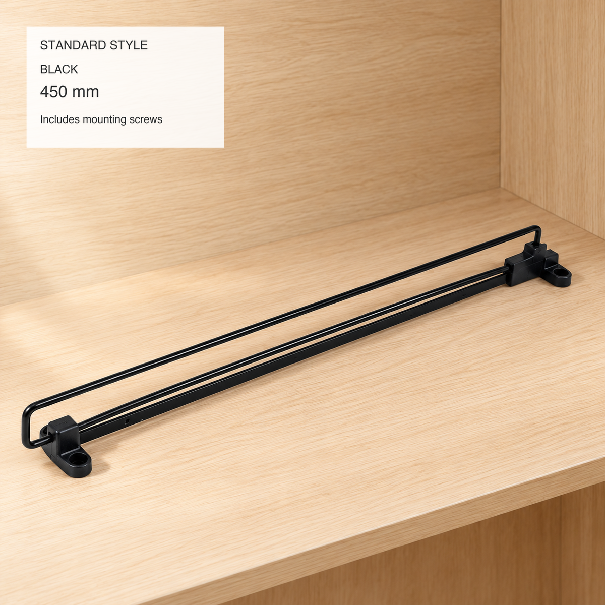 Pull-Out Wardrobe Clothes Rail — Adjustable Chrome Closet Organizer