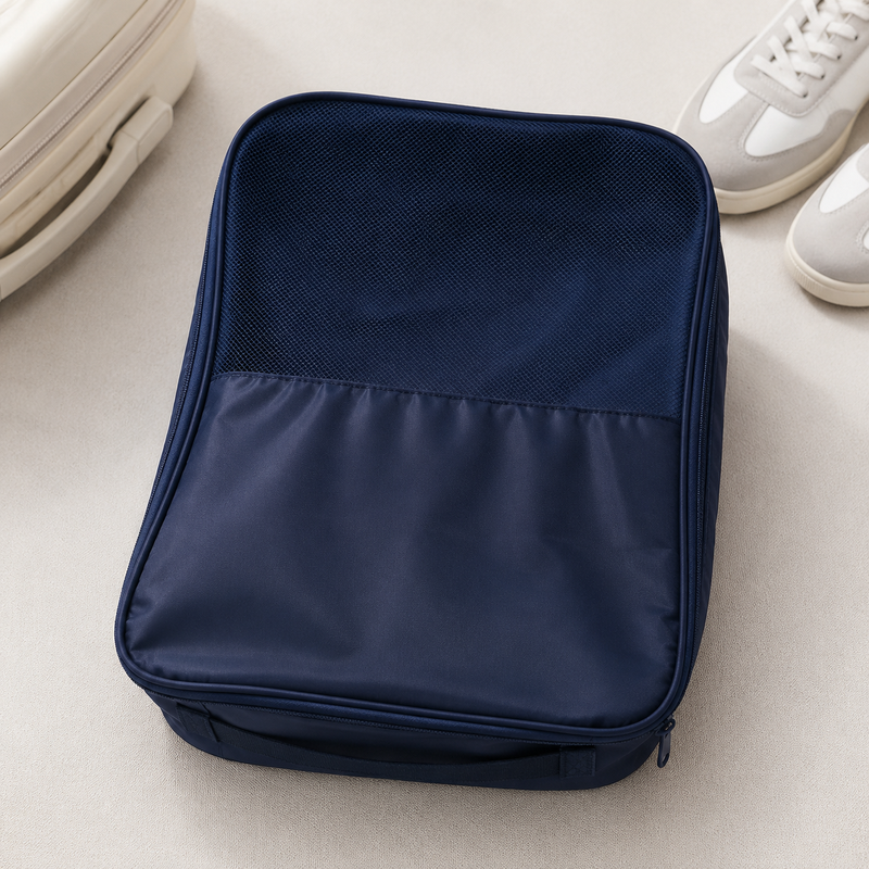 Travel Shoe Organizer Bag, Foldable Luggage Shoe Pouch for Suitcases