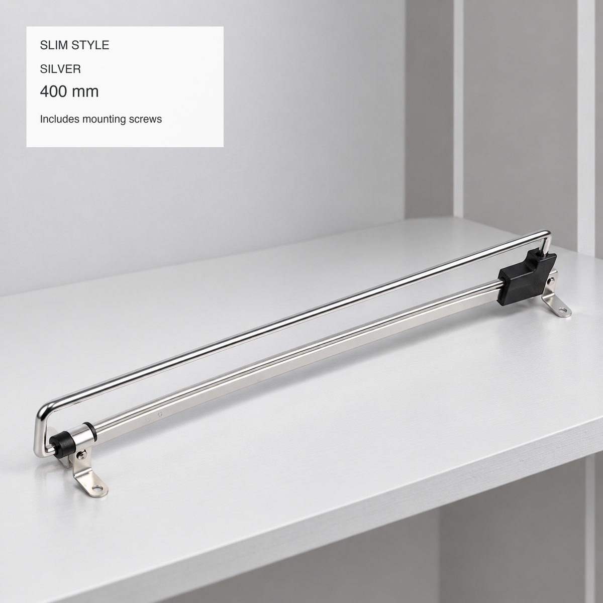 Pull-Out Wardrobe Clothes Rail — Adjustable Chrome Closet Organizer