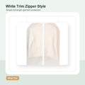 White trim zipper PEVA garment cover