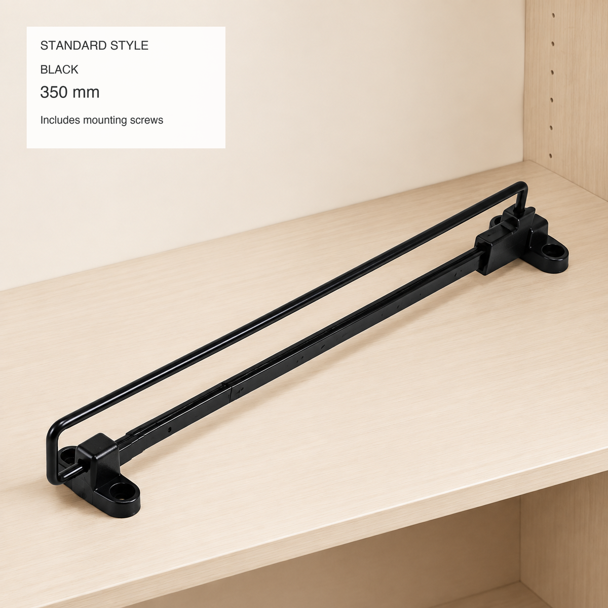 Pull-Out Wardrobe Clothes Rail — Adjustable Chrome Closet Organizer