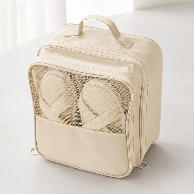 Travel Shoe Organizer Bag, Foldable Luggage Shoe Pouch for Suitcases