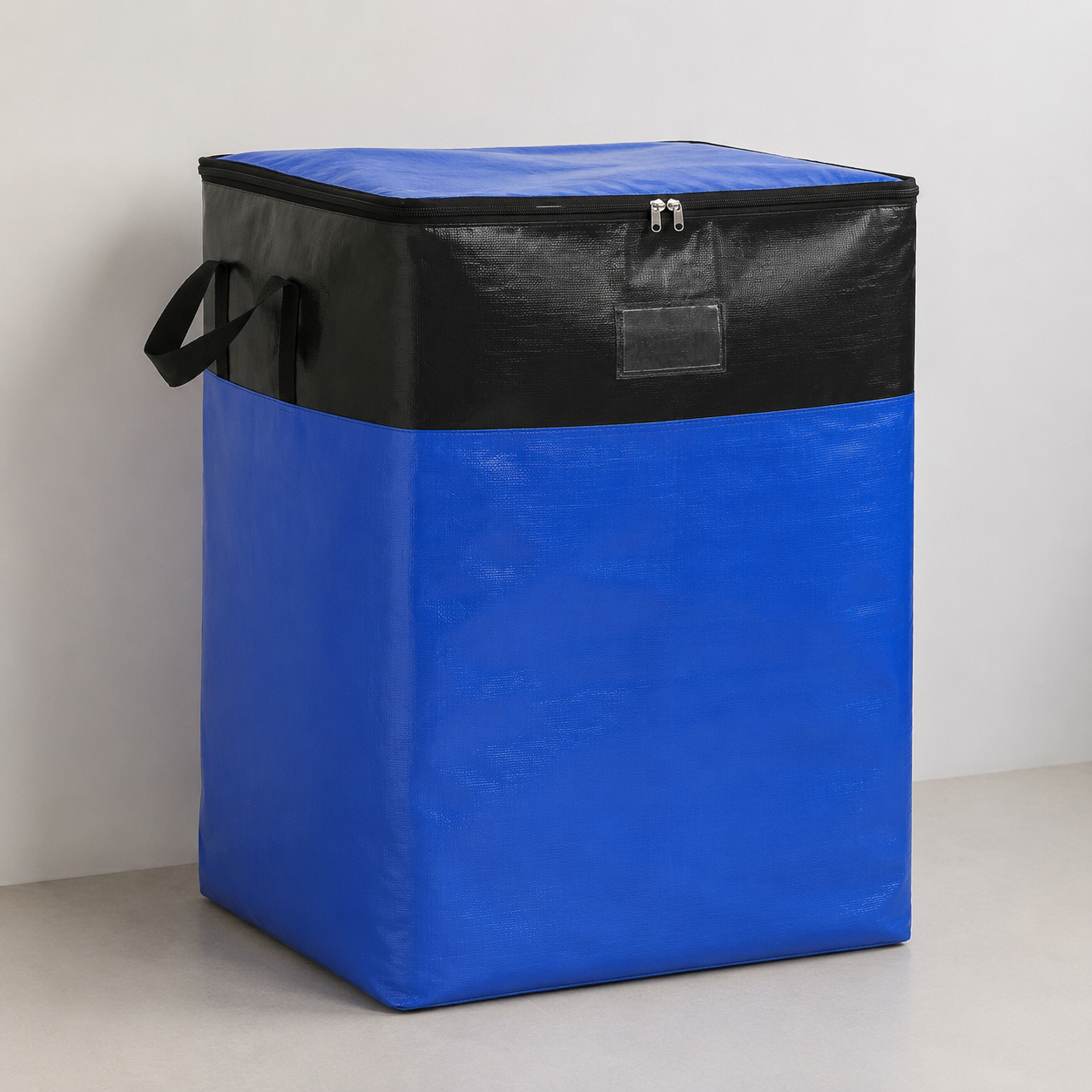 Blue and black 140L large moving storage bag