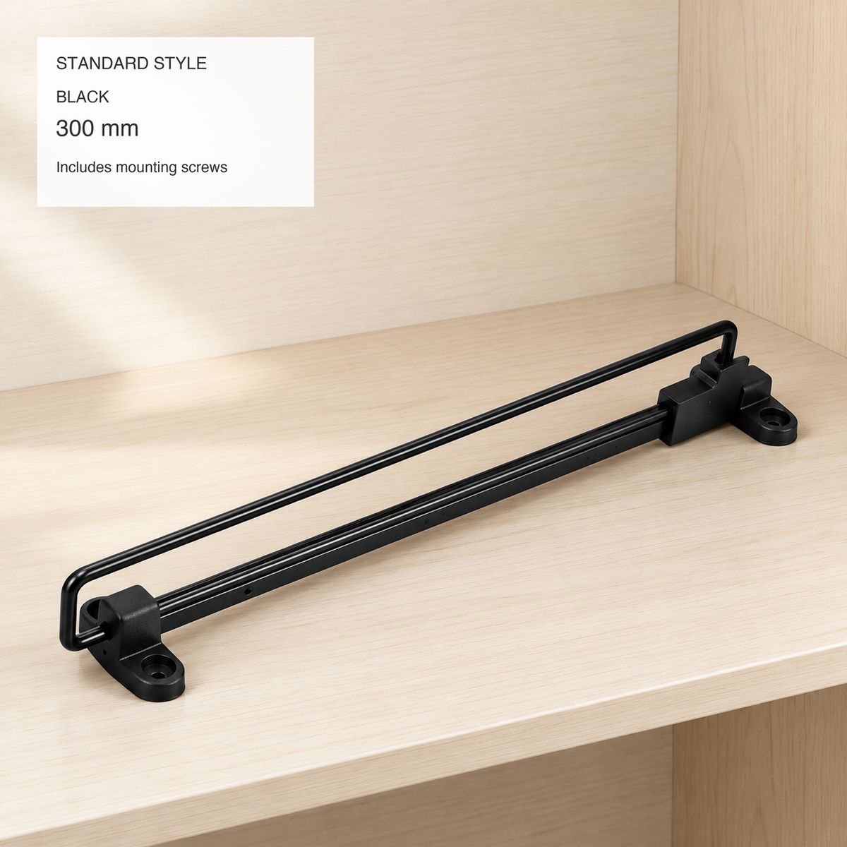 Pull-Out Wardrobe Clothes Rail — Adjustable Chrome Closet Organizer