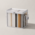 Small clear PVC book storage bag with white trim
