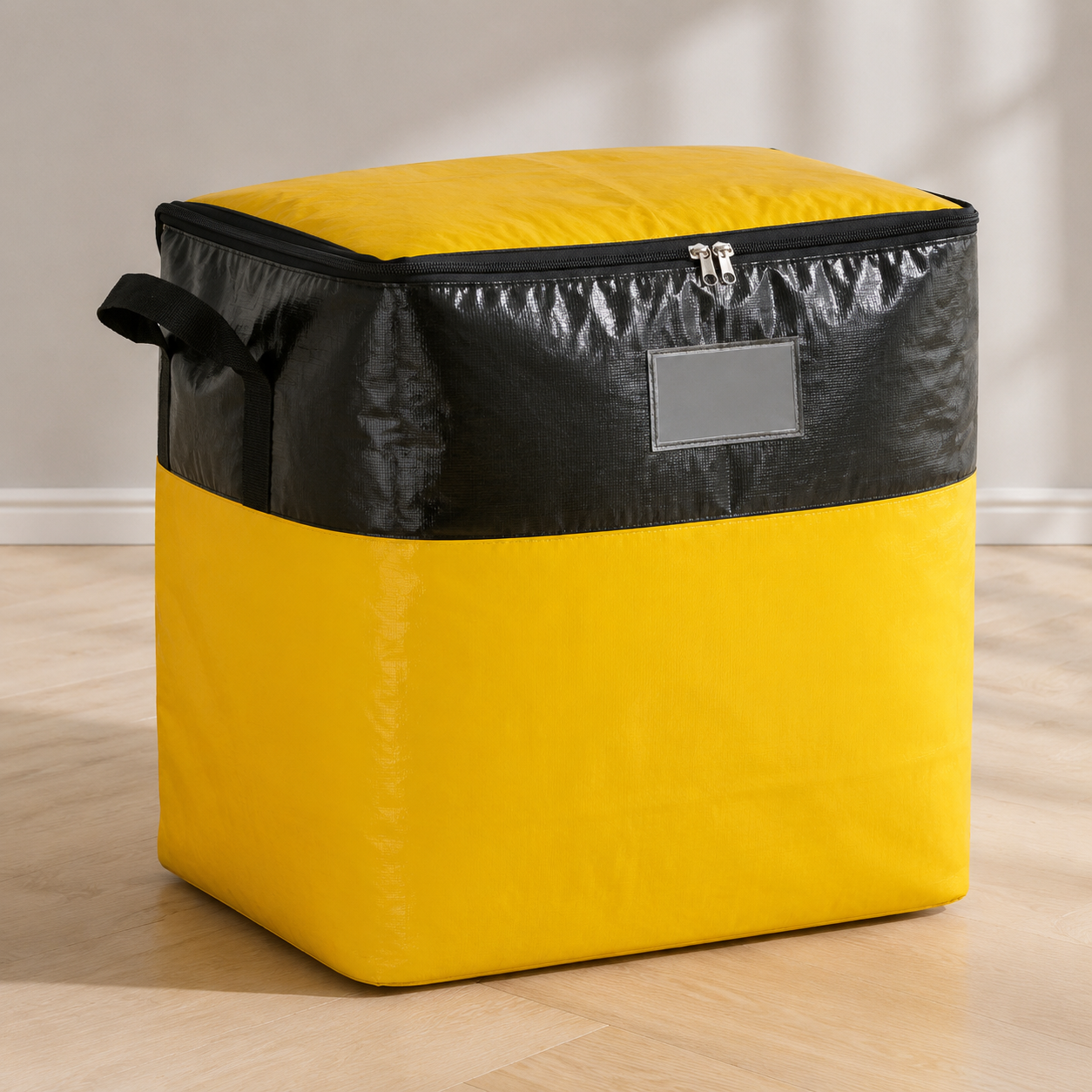 Yellow and black 104L large moving storage bag