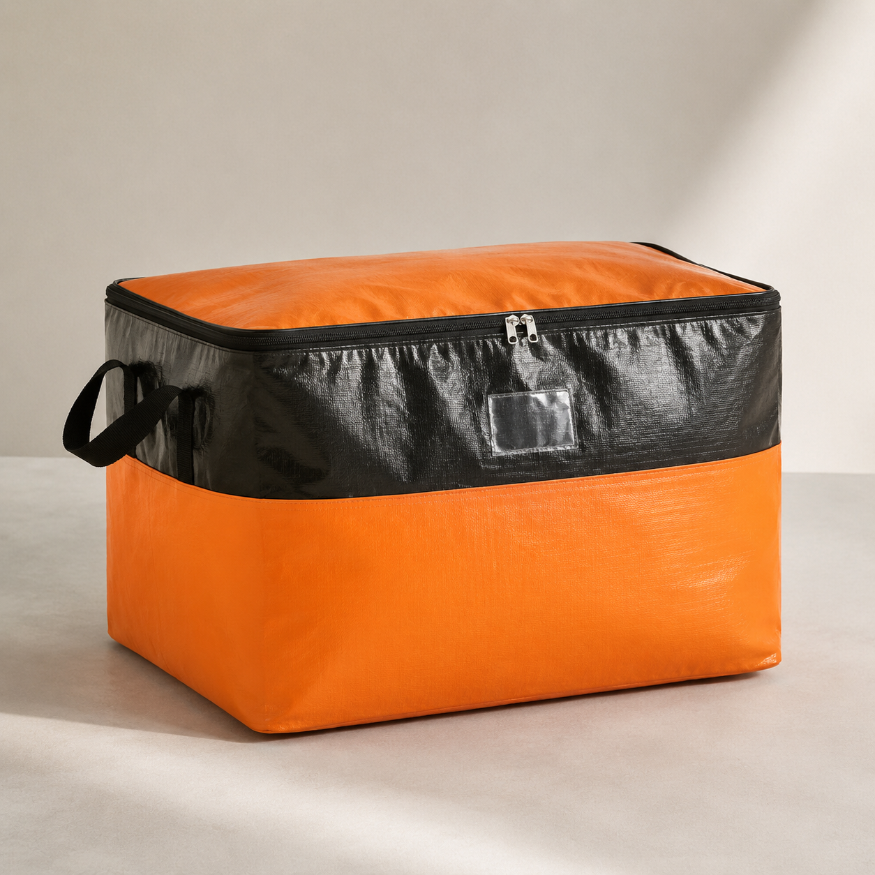 Orange and black small moving storage bag