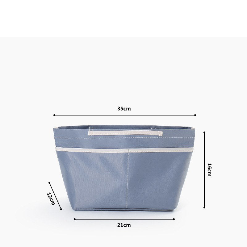 Small sealed blue gray purse organizer insert