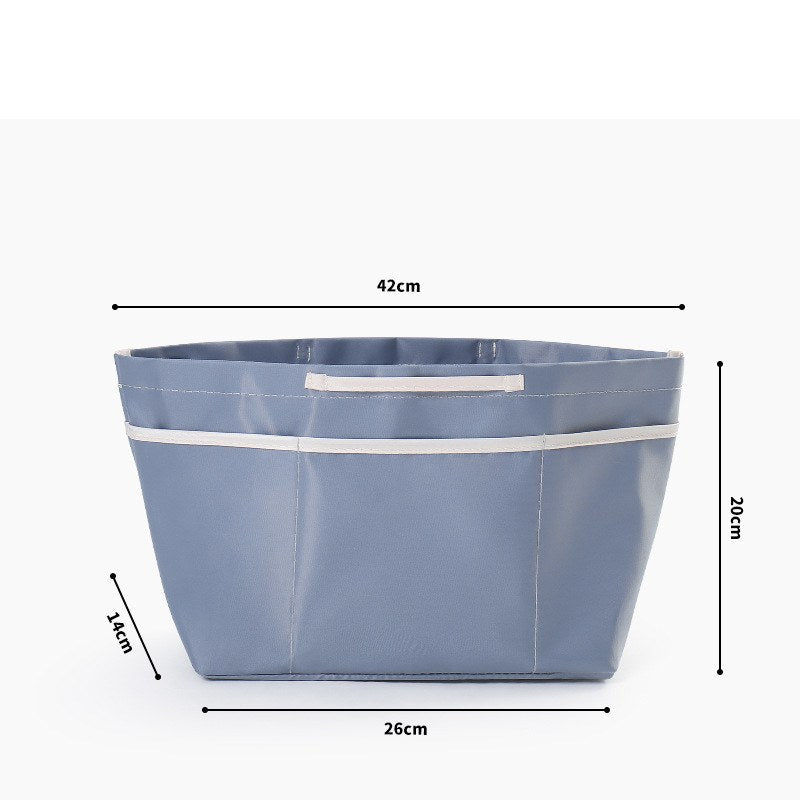 Medium sealed blue gray purse organizer insert