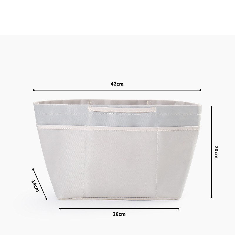 Medium sealed beige purse organizer insert