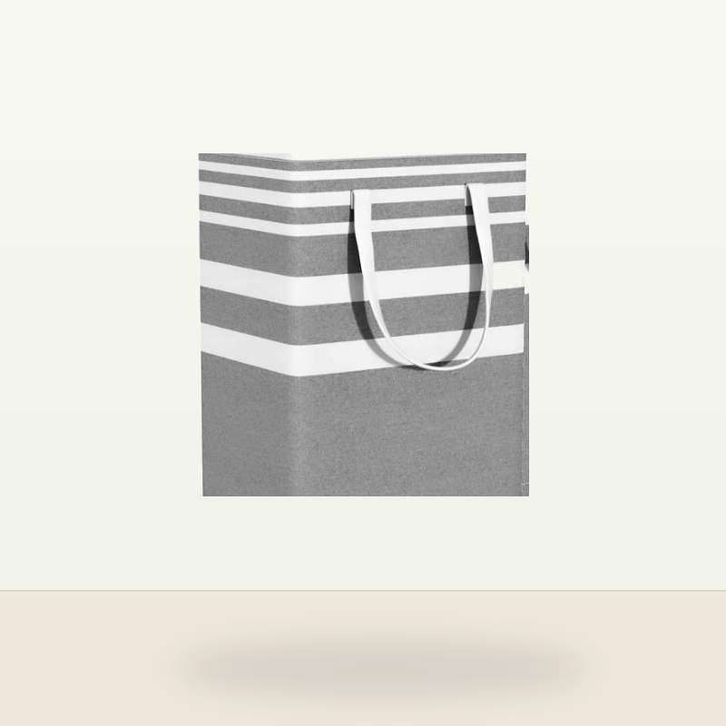 Foldable Fabric Storage Basket with Handles, Large Collapsible Laundry Hamper & Closet Organizer