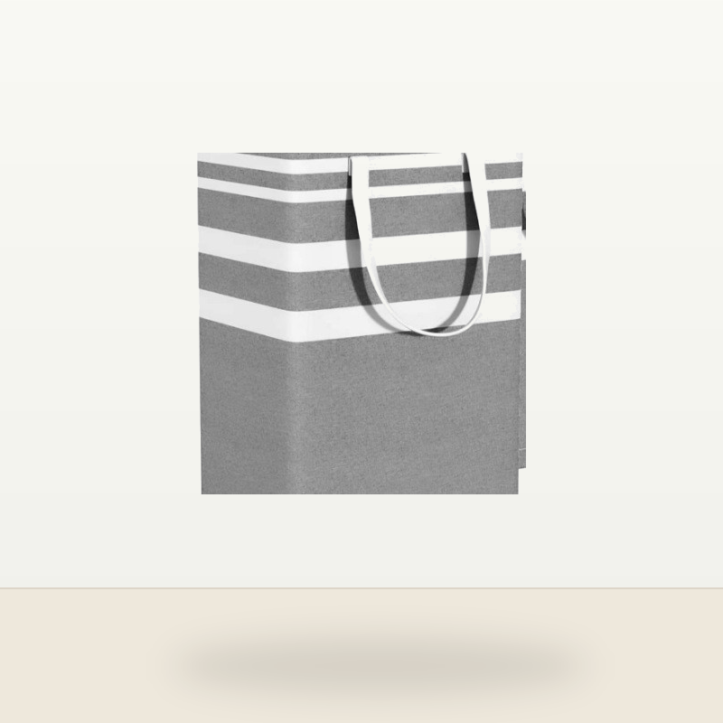 Foldable Fabric Storage Basket with Handles, Large Collapsible Laundry Hamper & Closet Organizer