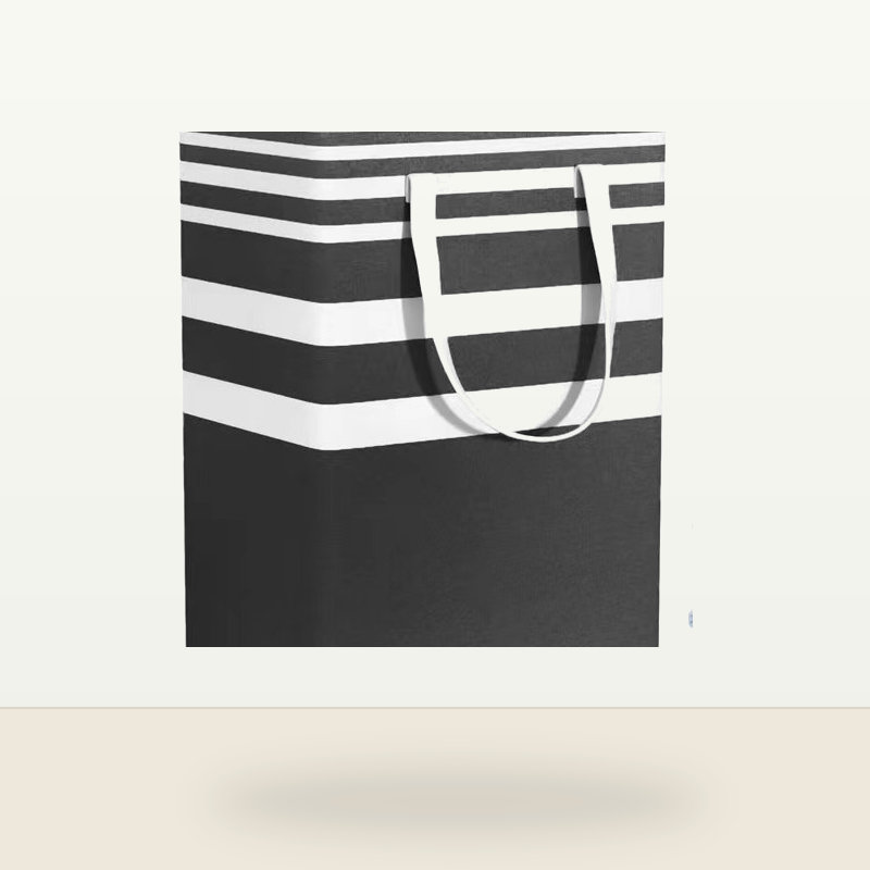 Foldable Fabric Storage Basket with Handles, Large Collapsible Laundry Hamper & Closet Organizer