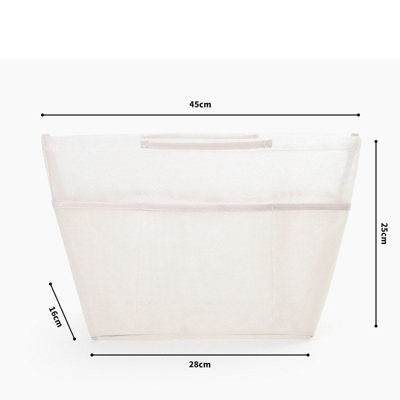 Large mesh beige purse organizer insert