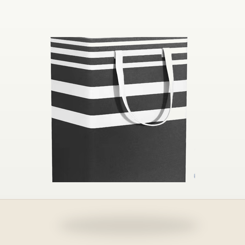 Foldable Fabric Storage Basket with Handles, Large Collapsible Laundry Hamper & Closet Organizer