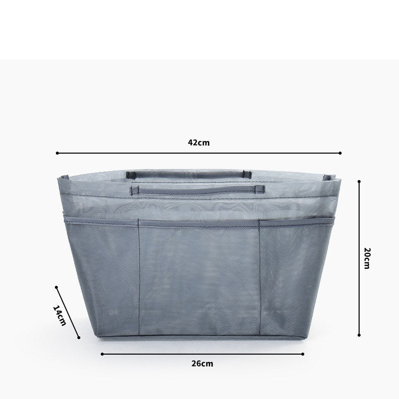 Medium mesh light gray purse organizer insert