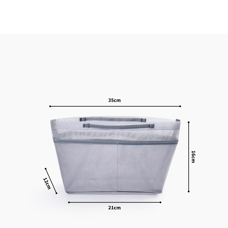 Small mesh purple purse organizer insert