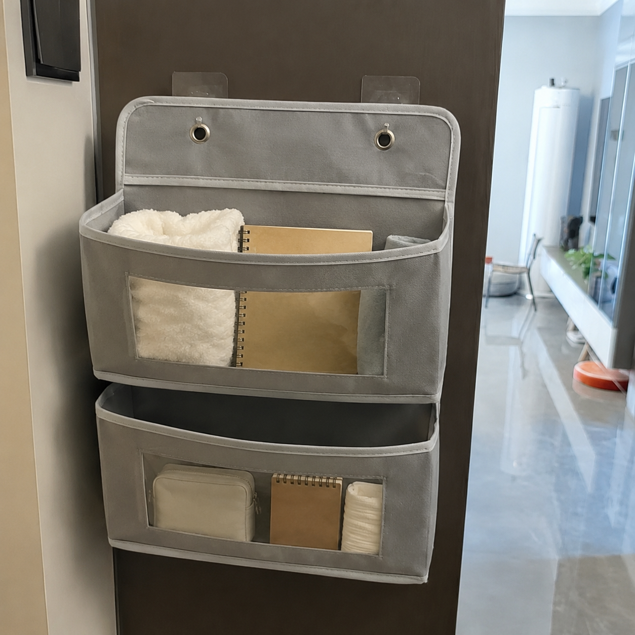 Over-the-Door Hanging Storage Pockets, Multi-Tier Closet Organizer for Toys, Dorm, Nursery & Bathroom