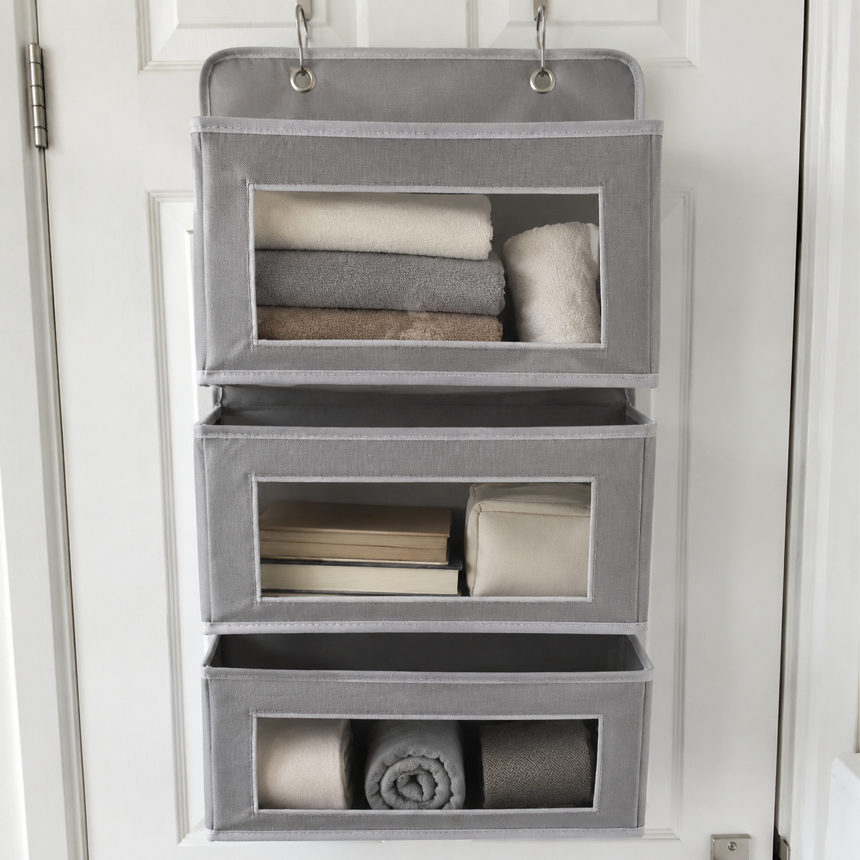 Over-the-Door Hanging Storage Pockets, Multi-Tier Closet Organizer for Toys, Dorm, Nursery & Bathroom