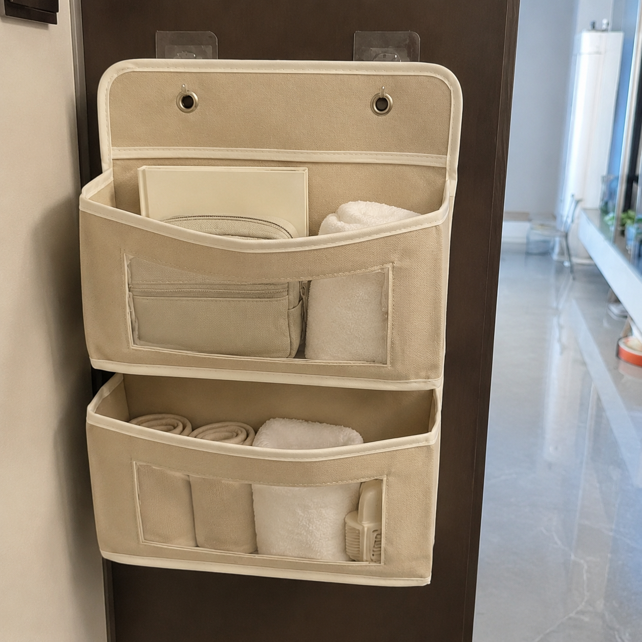 Over-the-Door Hanging Storage Pockets, Multi-Tier Closet Organizer for Toys, Dorm, Nursery & Bathroom