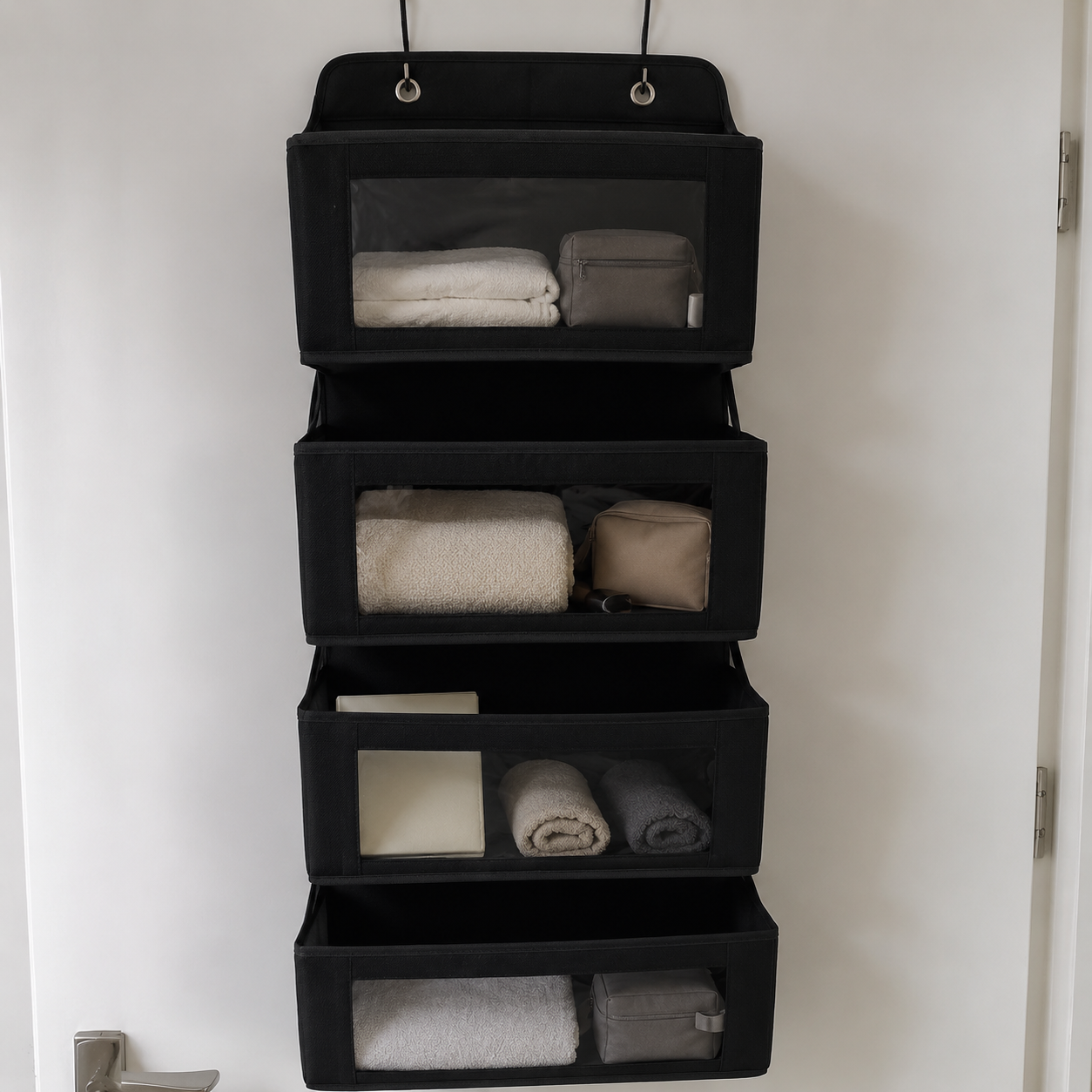 Over-the-Door Hanging Storage Pockets, Multi-Tier Closet Organizer for Toys, Dorm, Nursery & Bathroom