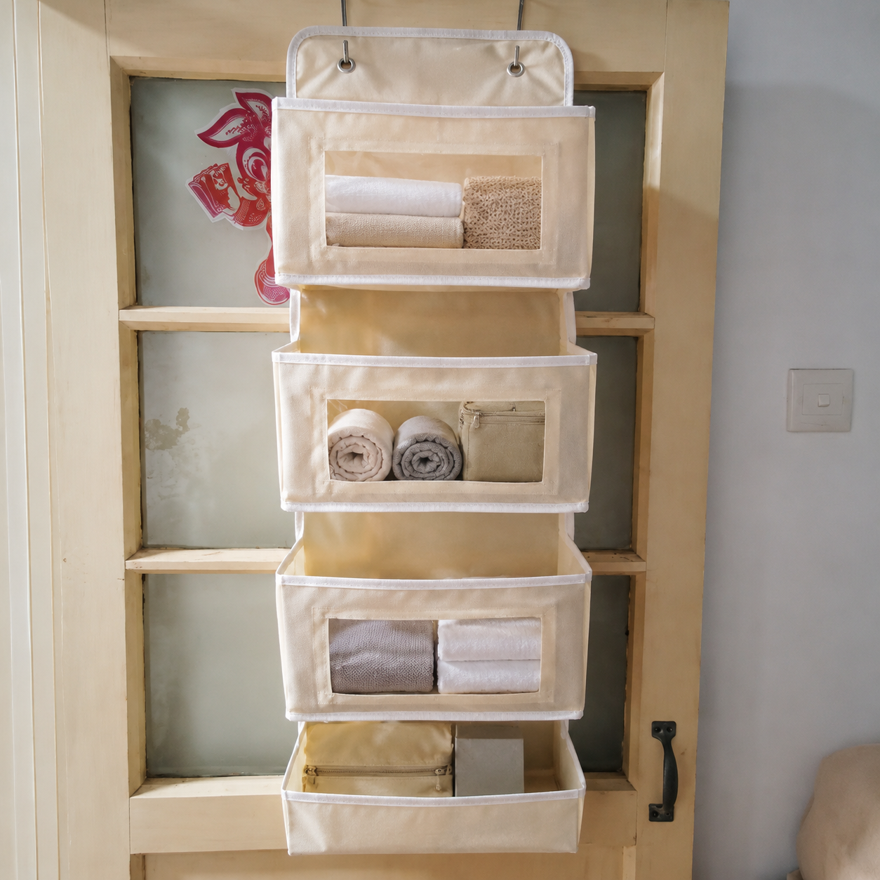 Over-the-Door Hanging Storage Pockets, Multi-Tier Closet Organizer for Toys, Dorm, Nursery & Bathroom