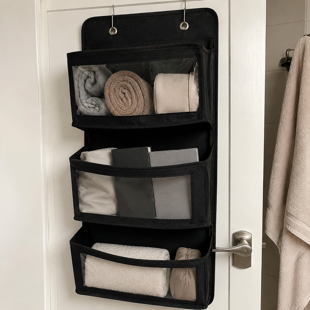 Over-the-Door Hanging Storage Pockets, Multi-Tier Closet Organizer for Toys, Dorm, Nursery & Bathroom