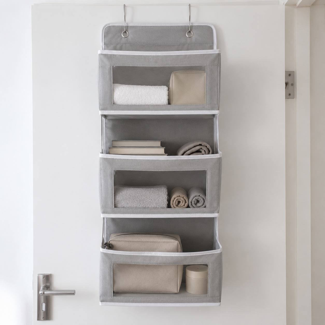 Over-the-Door Hanging Storage Pockets, Multi-Tier Closet Organizer for Toys, Dorm, Nursery & Bathroom