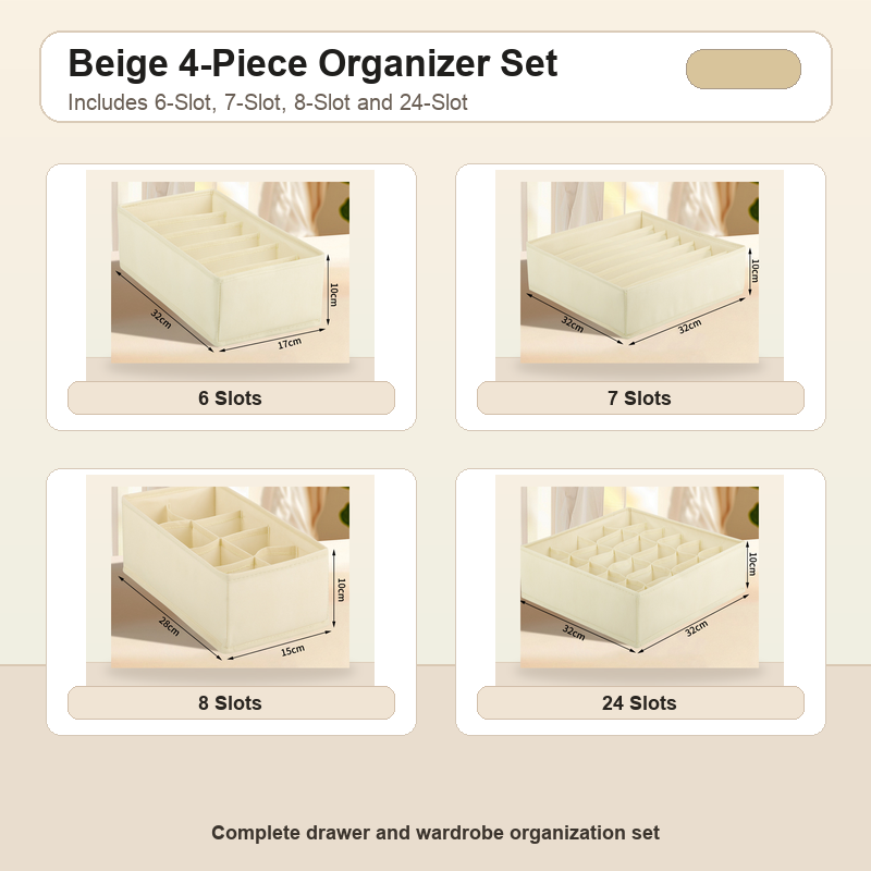 Beige 4-Piece Set refined Shopify product image