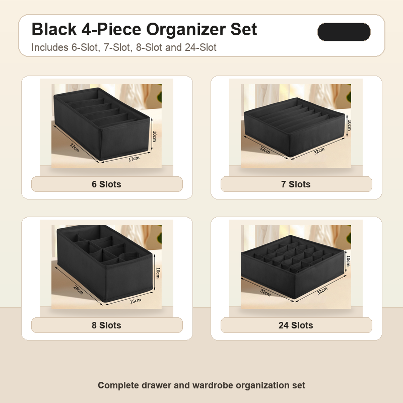 Black 4-Piece Set refined Shopify product image
