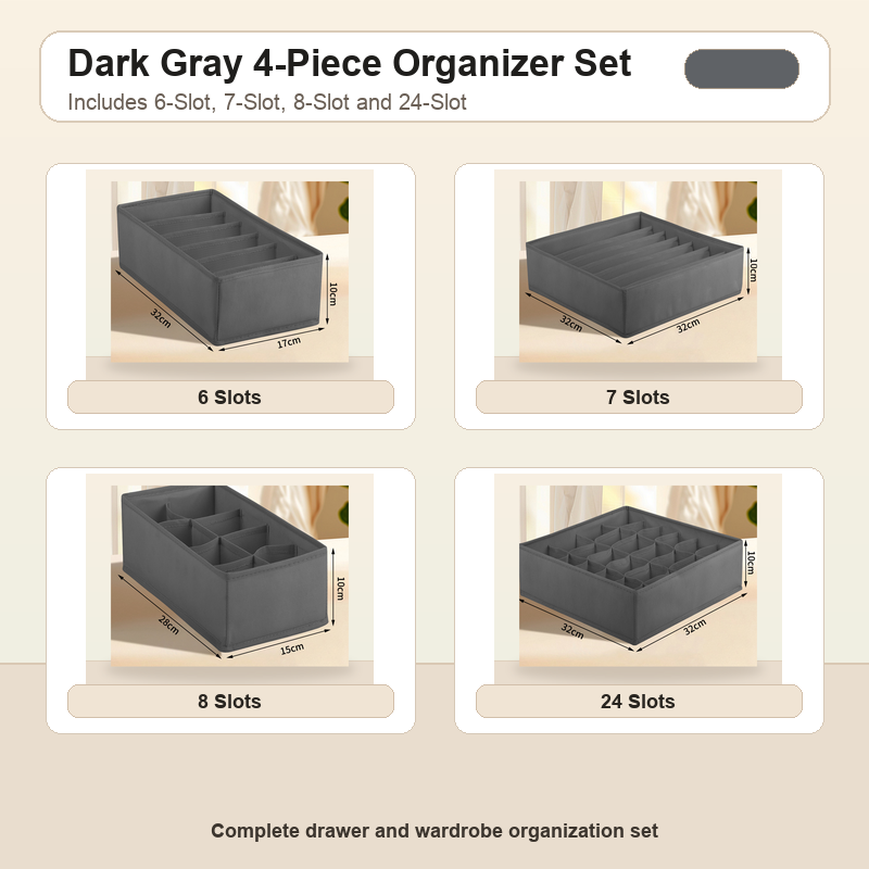 Dark Gray 4-Piece Set refined Shopify product image
