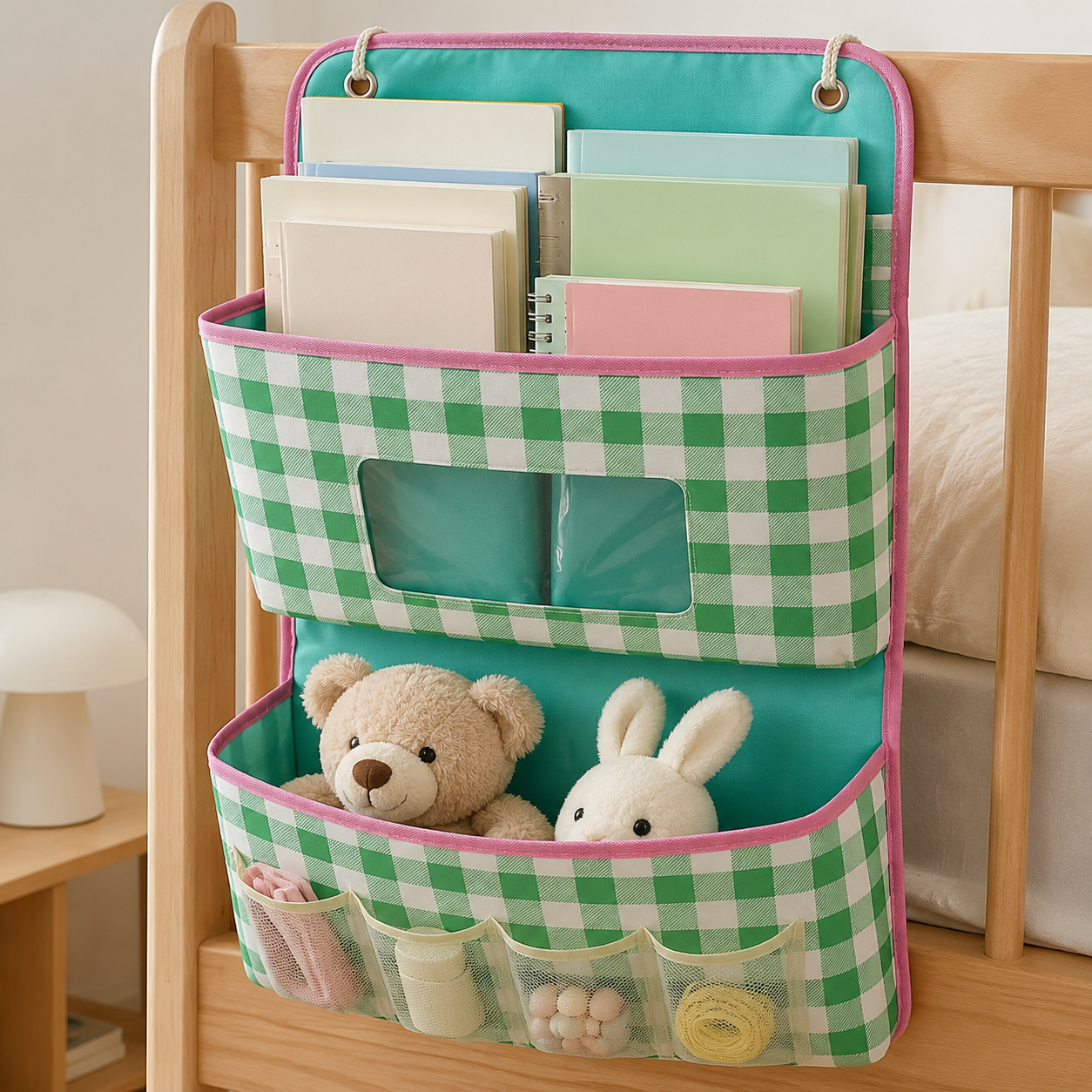 Hanging Door Organizer with Hooks, 2-Tier or 3-Tier Wall Closet Storage Bag for Bedroom, Dorm & Bathroom