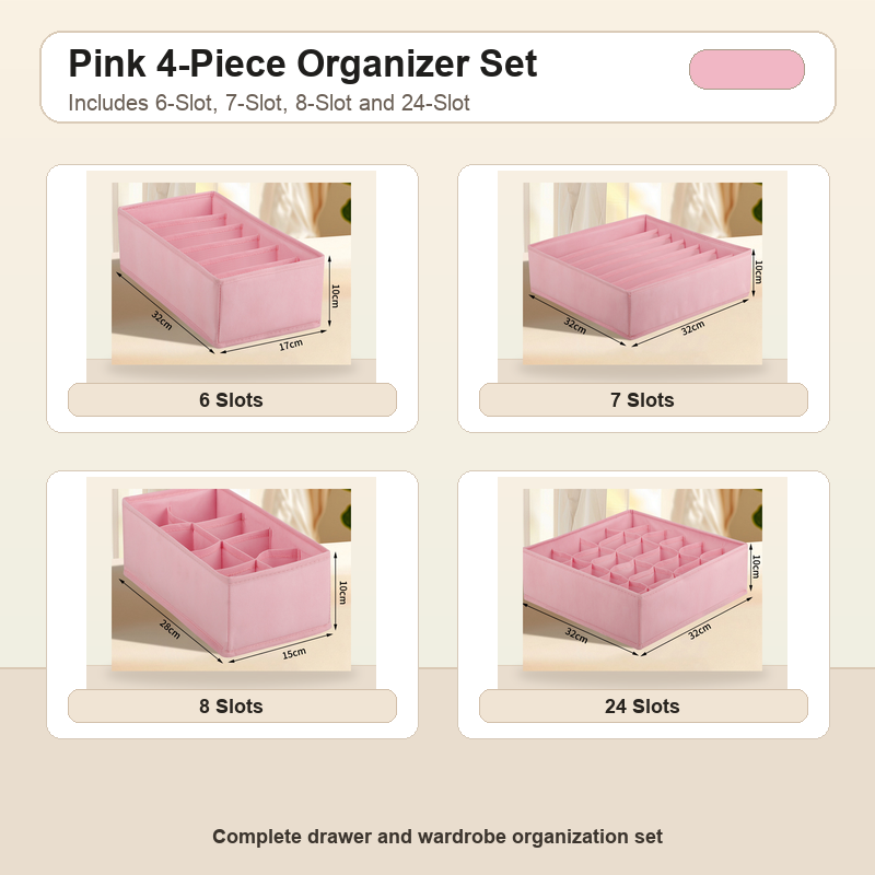 Pink 4-Piece Set refined Shopify product image