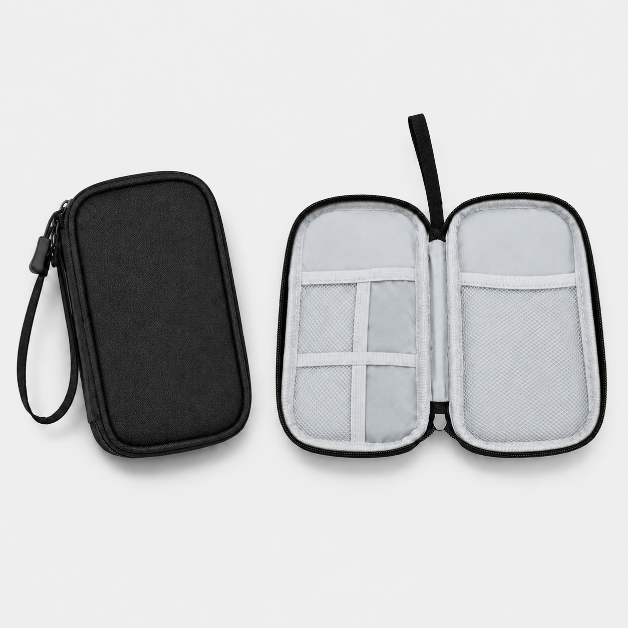 Travel Tech Cable Organizer Bag, Single or Double Layer Charger & Accessory Pouch