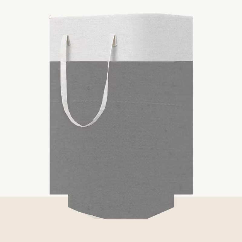 Foldable Fabric Storage Basket with Handles, Large Collapsible Laundry Hamper & Closet Organizer