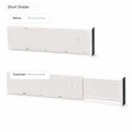 Short adjustable drawer divider board with before and expanded dimensions