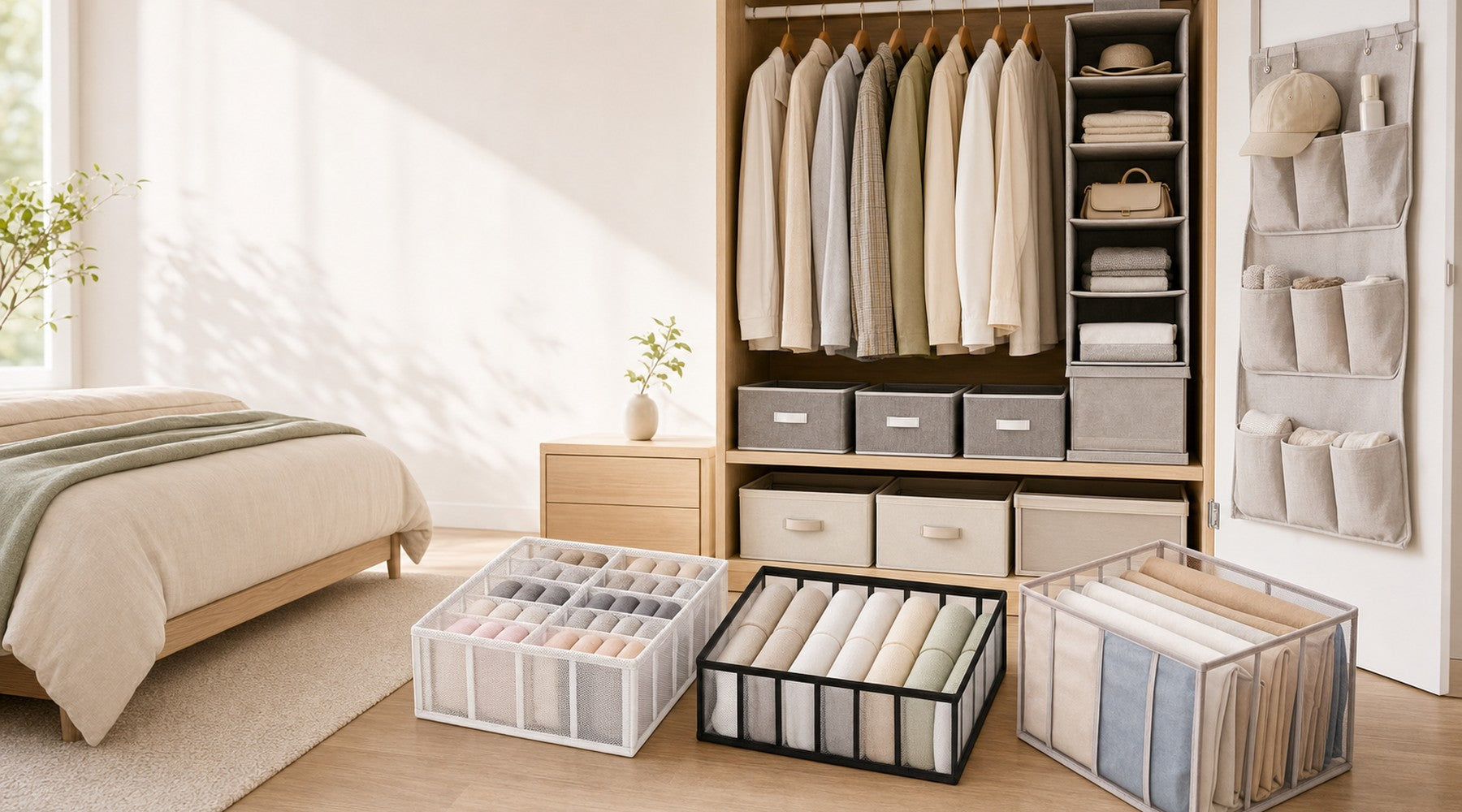 TidyNest Home organized closet and drawer storage scene